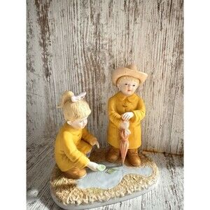 Home Interiors Denim Days “Puddle Jumpers” Porcelain Figurine (#88013-99) w/tag